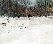 J. Alden Weir The Ice Cutters oil painting